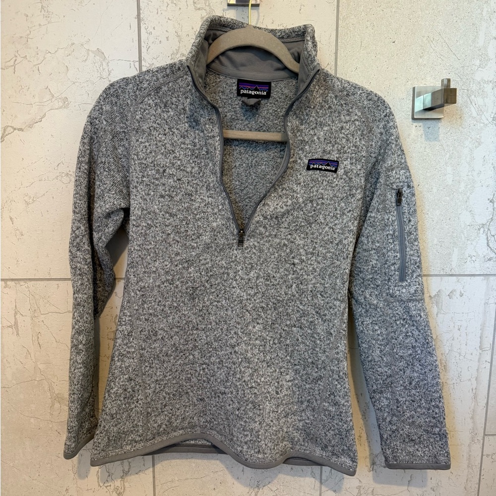 Patagonia Women's Gray Sweater XS Better Sweater® 1/4-Zip Fleece